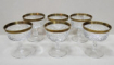 6 pahare pentru servit aperitiv din cristal bizotat si aur coloidal, Perioada Interbelica