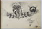 ALBUM CU SCHITE SI DESENE DE PE FRONT ( ARMATA GERMANA )  , AL DOILEA  RAZBOI MONDIAL  de HANS LISKA , 1943