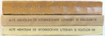 ALTE MENTIUNI DE ISTORIOGRAFIE LITERARA SI FOLCLOR  de PERPESSICIUS , VOL. I - III ,  1961 - 1967