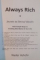 ALWAYS RICH, THE SECRETS OF ETERNAL WEALTH, 9 SIMPLE STEPS TO CREATING ABUNDANCE IN YOUR LIFE, 2010