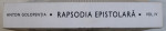ANTON GOLOPENTIA  - RAPSODIA EPISTOLARA   - SCRISORI PRIMITE SI TRIMISE DE ANTON GOLOPENTIA 1923 - 1950 , VOLUMUL IV , 2014