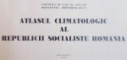ATLASUL CLIMATOLOGIC AL REPUBLICII SOCIALISTE ROMANIA , 1966