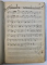 CANTURI VOCALE SI INSTRUMENTALE , CAIET CU PARTITURI , MANUSCRIS , 1898 - 1899