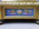 CEAS DE SEMINEU CU PERECHE DE SFESNICE DIN BRONZ AURIT , DECORAT CU PORTELAN SEVRES , FRANTA , SECOL XIX