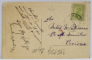 CHRISTOS A INVIAT ! FELICITARE COLORATA , CU LITERE AURII IN RELIEF , TIP CARTE POSTALA , 1912