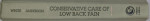 CONSERVATIVE CARE OF LOW BACK PAIN , editors ARTHUR H. WHITE and ROBERT ANDERSON , 1991