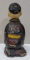 COPIL , FIGURINA ORIENTALA DIN CERAMICA PICTATA MANUAL , SECOLUL 20