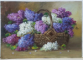 Cos cu flori de liliac - Semnat indescifrabil