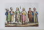 Costumele Imperiului Otoman de Giulio Ferrario - Milano, 1823 . 70 de gravuri colorate manual.