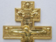 Crucifix din bronz aurit, Rusia, cca. 1900