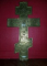 CRUCIFIX DIN BRONZ , RUSIA TARISTA , SECOLUL AL XIX-LEA