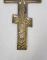 CRUCIFIX DIN BRONZ SI EMAIL POLICROM, RUSIA, SECOL 19