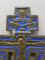 Crucifix rusesc din bronz decorat cu email