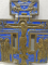 Crucifix rusesc din bronz decorat cu email