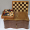 Cutie de sah, table si tintar din lemn, Inceput secol 20