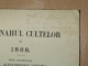 ALMANAHUL CULTELOR PE 1868 REDESU SUB DIRECTIUNEA D.V. ALESANDRESCU URECHIA , ANUL 1, CONTINE DEDICATIA AUTORULUI CATRE G. MISSAIL ,