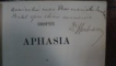 Despre Aphasia de Dr. I. S. Herdianu, Bucuresti 1876 cu dedicatia autorului