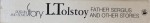 FATHER SERGIUS AND OTHER STORIES by L. TOLSTOY , 1988