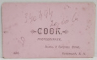 FOTOGRAFIE C.D.V. , STUDIO COOK , PORTSMOUTH , N.H. , DOMN CU BARBA , SFARSITUL SEC. XIX