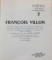 FRANCOIS VILLON par JACQUES CHARPIER , 1958