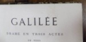 Galilee, drame en trois actes en verses, Paris 1867