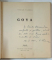 GOYA de VASILE FLOREA , DEDICATIE * , 1968
