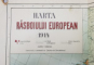 HARTA RASBOIULUI EUROPEAN 1914 de CASIMIR de CHMIELEWSKI , SCARA 1 : 5.000.000 , EDITIE INTERBELICA