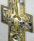 Iisus Rastignit, Crucifix din bronz aurit si email policrom, Rusia, cca. 1900