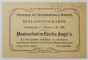 INVITATIE LA BAL MASCAT DIN PARTEA ASOCIATIEI GERMANILOR DIN BUCURESTI ,  CROMOLITOGRAFIE , 1905