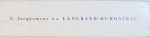 LANGRAND  - DUMONCEAU - PROMOTEUR D' UNE PUISSANCE FINANCIERE CATHOLIQUE , VERS L' APOGEE  - 1. LES FONDATIONS  par G. JACQUEMYNS , 1960