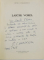 LASCAR VOREL de PETRU COMARNESCU , 1968 , DEDICATIE CATRE VASILE FLOREA *