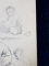 LUCRETIA MIHAIL SILION ,  SCOLAR LA JOACA , STUDIU  , DESEN  , 1939