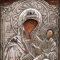 Maica Domnului cu Pruncul (Hodighitria) - Icoana Greceasca cu Ferecatura din Argint, Sfarsit Secol XVIII