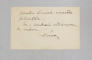Maresal Prezan, Carte de vizita adresata Generalului Ion Saidac, 1932