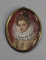 Miniatura pictata pe fildes, Portret de tanara, inceput secol 20
