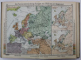 OBERSTUFEN - ATLAS FUR HOHERE LEHRANSTALTEN , von Dr. HERMANN HAACK , 1914 , COPERTA CU URME DE UZURA