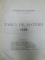 Pandectele Romane, Tabla de materii pe 1939