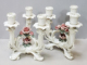 Pereche de sfesnice din portelan, Karl Ens, Decorate cu trandafiri, Secol 20