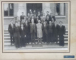 PITESTI , FOTOGRAF A. HORN , LICEUL ' I.C. BRATIANU ' , CLASA  A VIII STIINTIFICA , SERIA 1937 , FOTOGRAFIE DE GRUP IN EXTERIOR