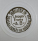 Platou decorativ 'Limoges', ilustrat cu scena romantica, Secol XX