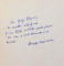 POEMELE TRANSHUMANTEI de DRAGOS VRANCEANU, 1968 *DEDICATIE