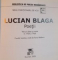 POETII , VERSURI ALESE SI ROSTITE IN 1954 SI 1960 de LUCIAN BLAGA , 2008