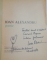 POEZII de IOAN ALEXANDRU , 1981 , DEDICATIE*