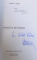 PUNCTUL DE SPRIJIN de NICOLAE VASILE , 2000 , DEDICATIE*