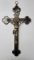 Rastignirea lui Iisus, Crucifix din metal argintat si insertie de lemn, cca. 1900