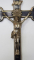 Rastignirea lui Iisus, Crucifix din metal argintat si insertie de lemn, cca. 1900