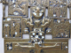 Rastignirea lui Iisus si scene din viata Mantuitorului- Crucifix din bronz cu aplicatii de email policrom, Rusia sec. XVIII