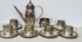 Serviciu din sticla si metal argintat, WMF, Germania, cca 1920