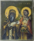 Sfantul Stelian si Sf. Mucenita Varvara, Icoana Romaneasca cu ferecatura din argint, Sfarsit Secol 19