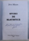 STUDII DE SLAVISTICA de JIVA MILIN , 1998 , DEDICATIE*